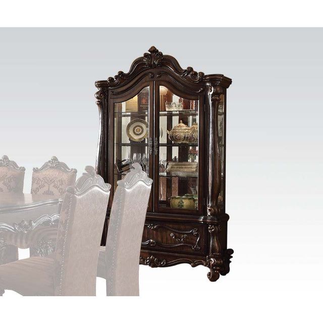 Acme - Versailles Curio 61158 Cherry Oak Finish