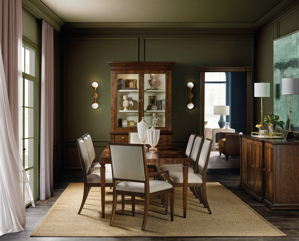 Archives Display Cabinet by Hooker Furniture in Cathedral Walnut Veneers
