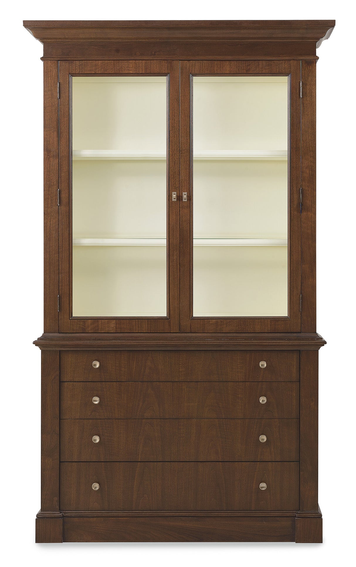 Archives Display Cabinet by Hooker Furniture in Cathedral Walnut Veneers