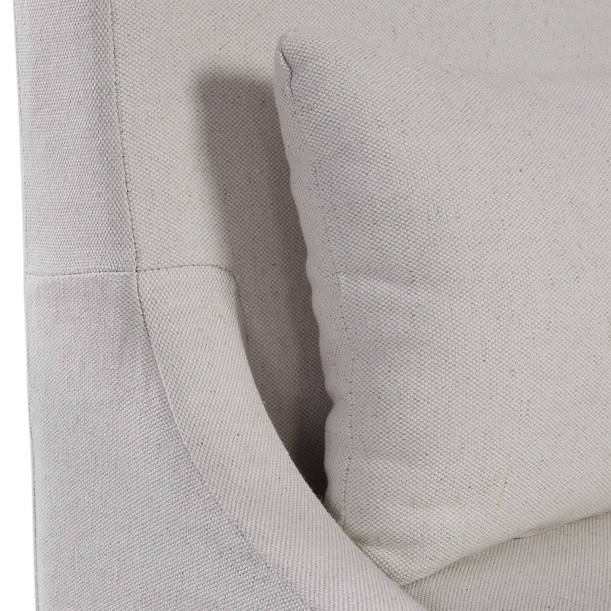 Coley Linen Armless Chair White - Beige by Uttermost - View 6