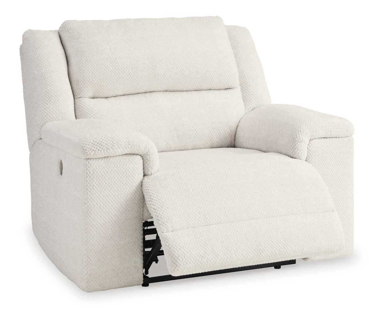Ashley Linen Keensburg Wide Seat Power Recliner - Velvet | Home Elegance USA