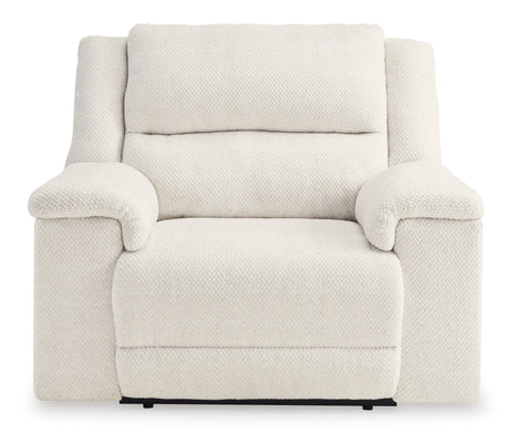 Ashley Linen Keensburg Wide Seat Power Recliner - Velvet | Home Elegance USA