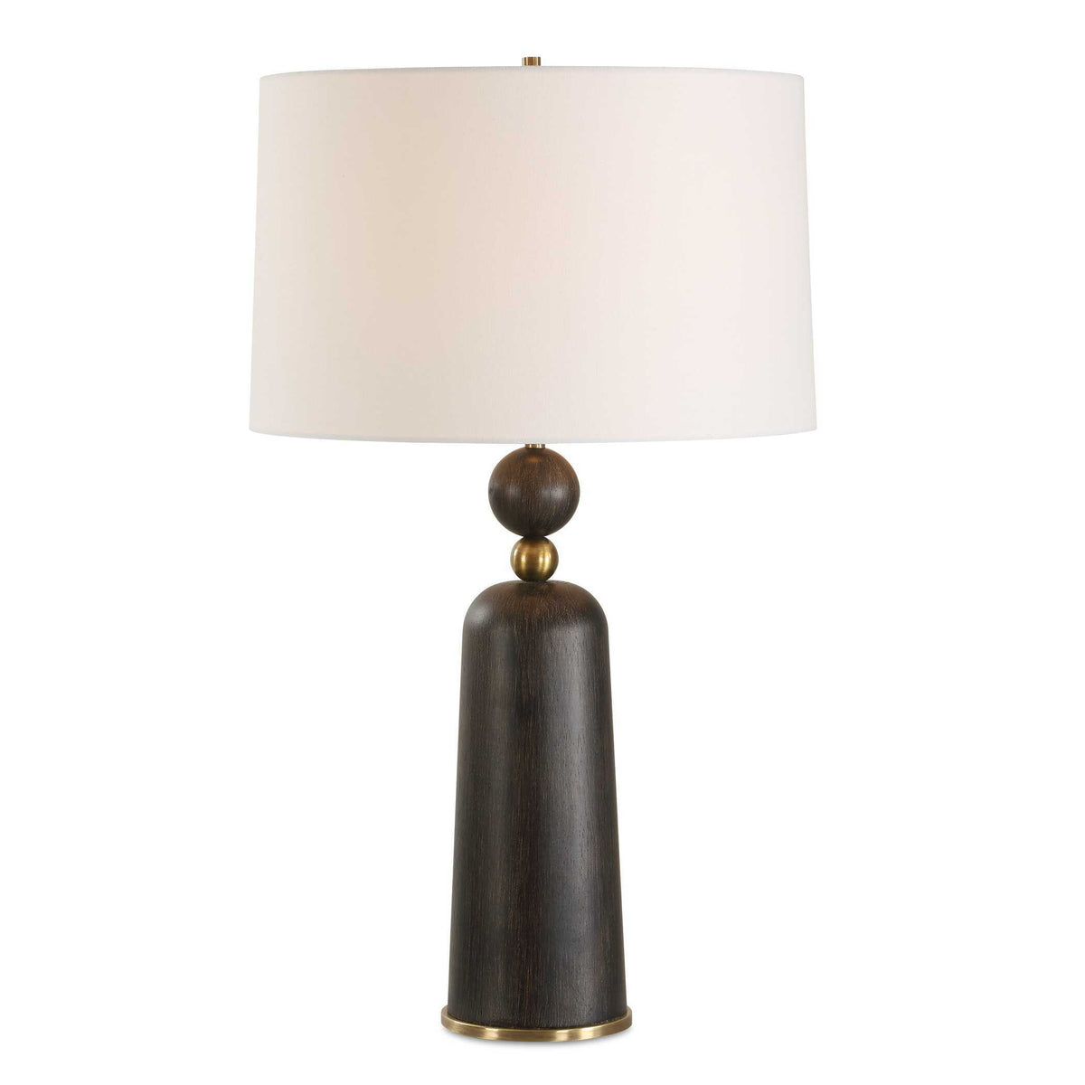 McQuinn Table Lamp Dark Walnut - Dark Brown / White by Uttermost - View 1