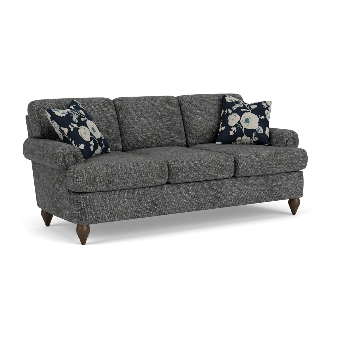 Moxy Fabric Sofa, T-Shaped Seat Cushion, Rolled Arms | Flexsteel