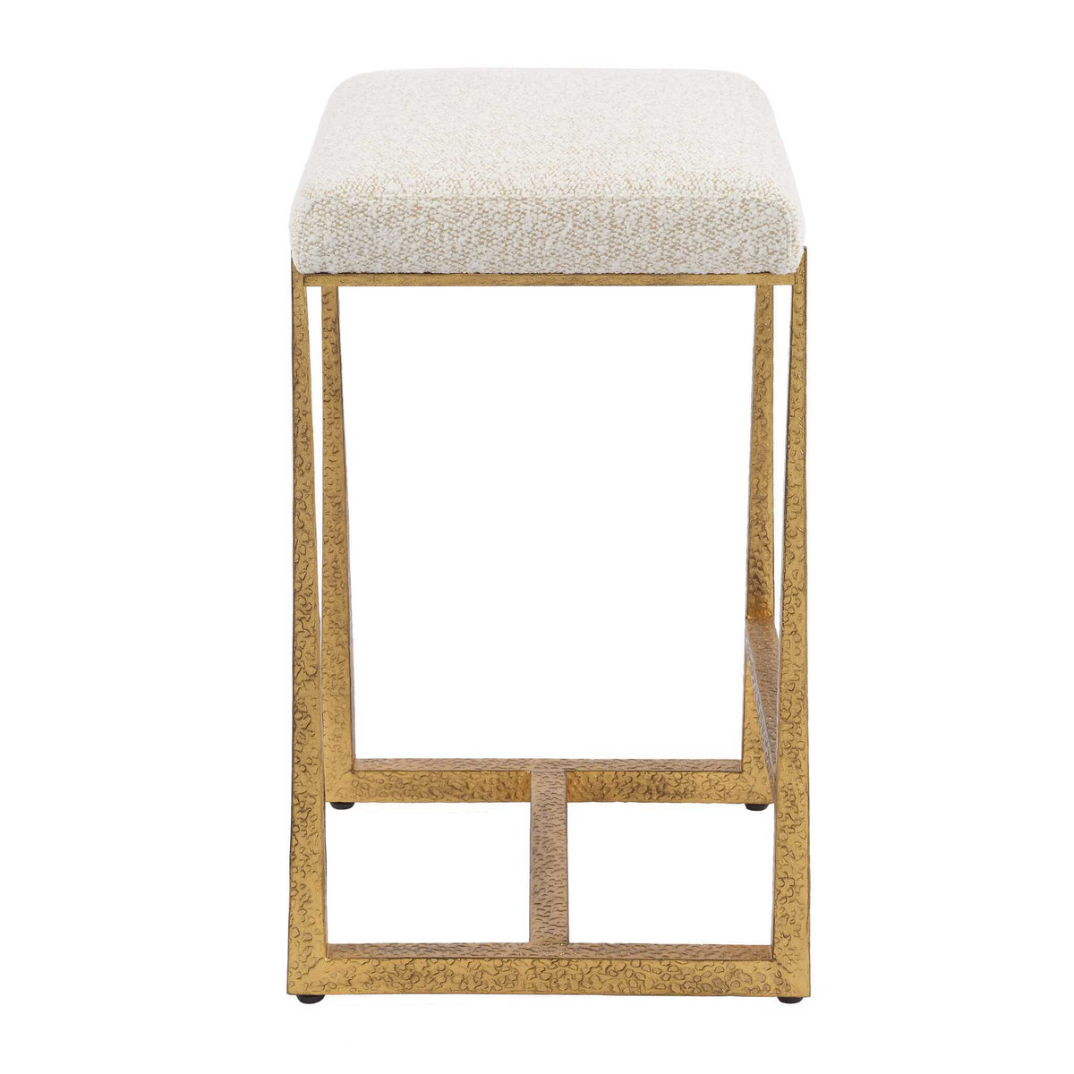 Midas Counter Stool - White / Gold by Uttermost - View 5