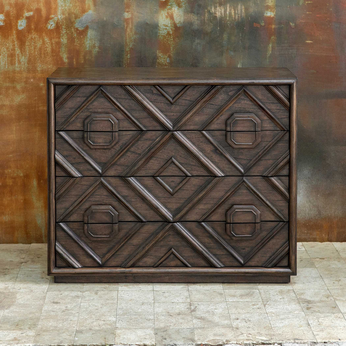 Mindra Drawer Chest - Dark Brown by Uttermost - View 3