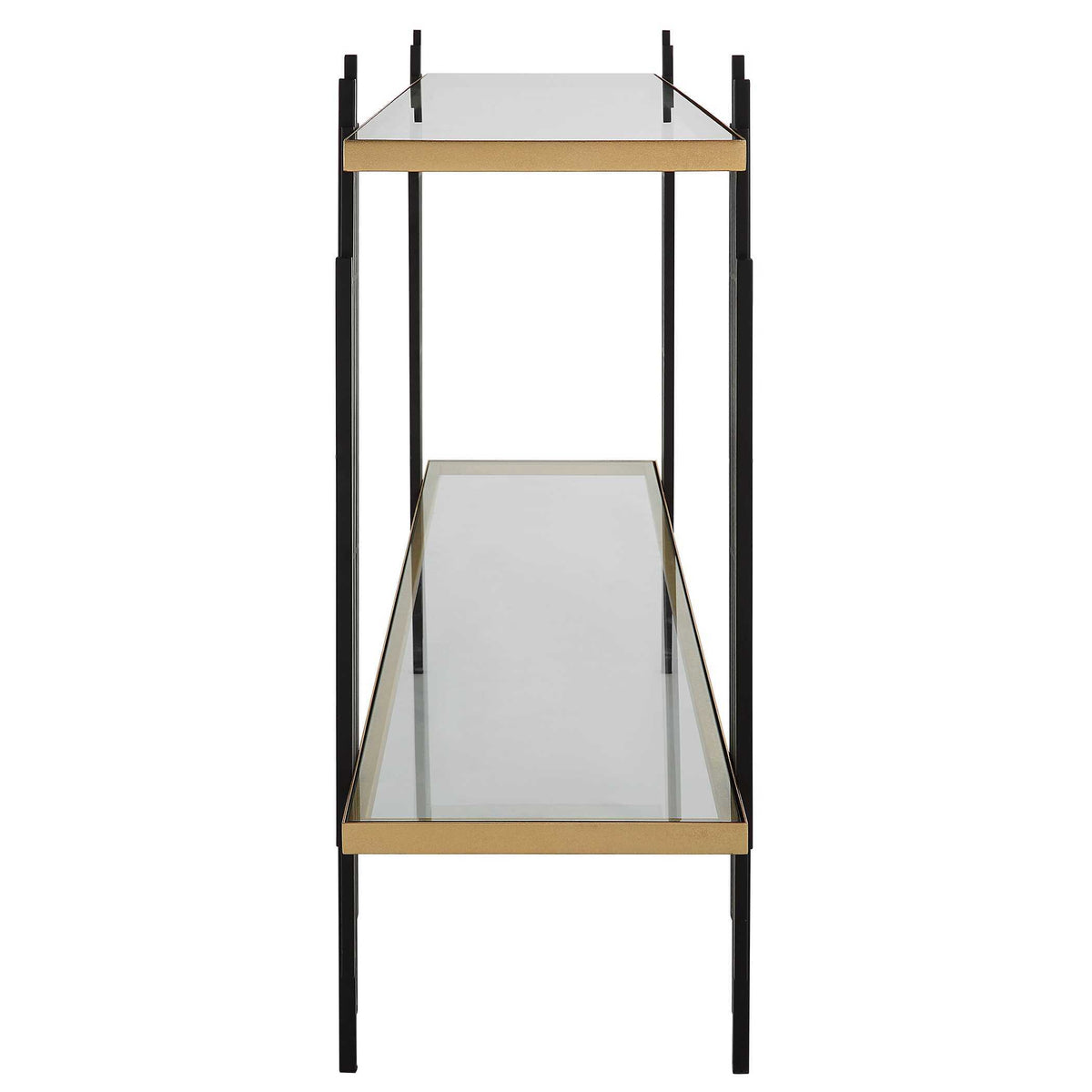 Empire Cityscape Console Table - Gold / Black by Uttermost - View 5