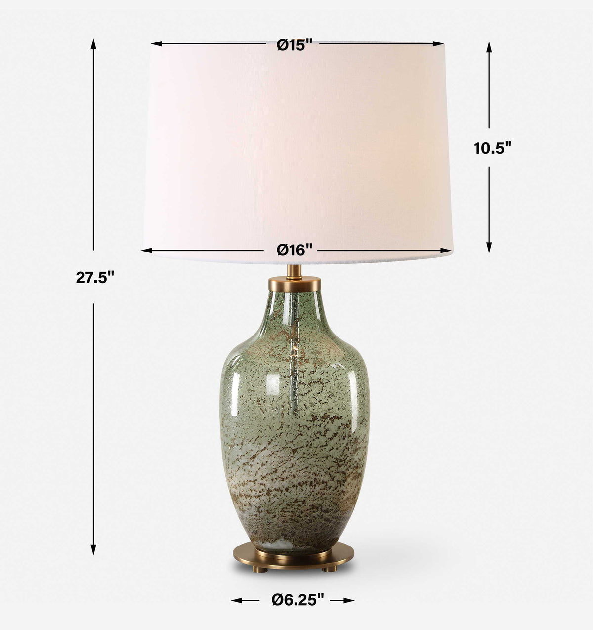 Chianti Olive Glass Table Lamp - Green by Uttermost - View 8