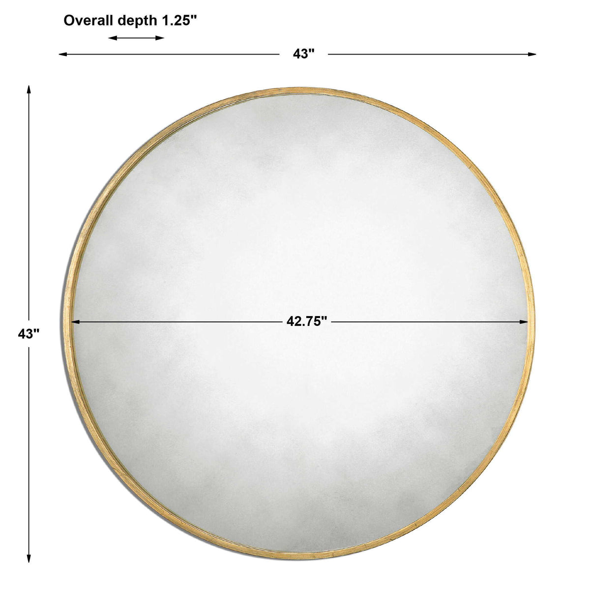 Junius Round Mirror - Gold by Uttermost - View 6