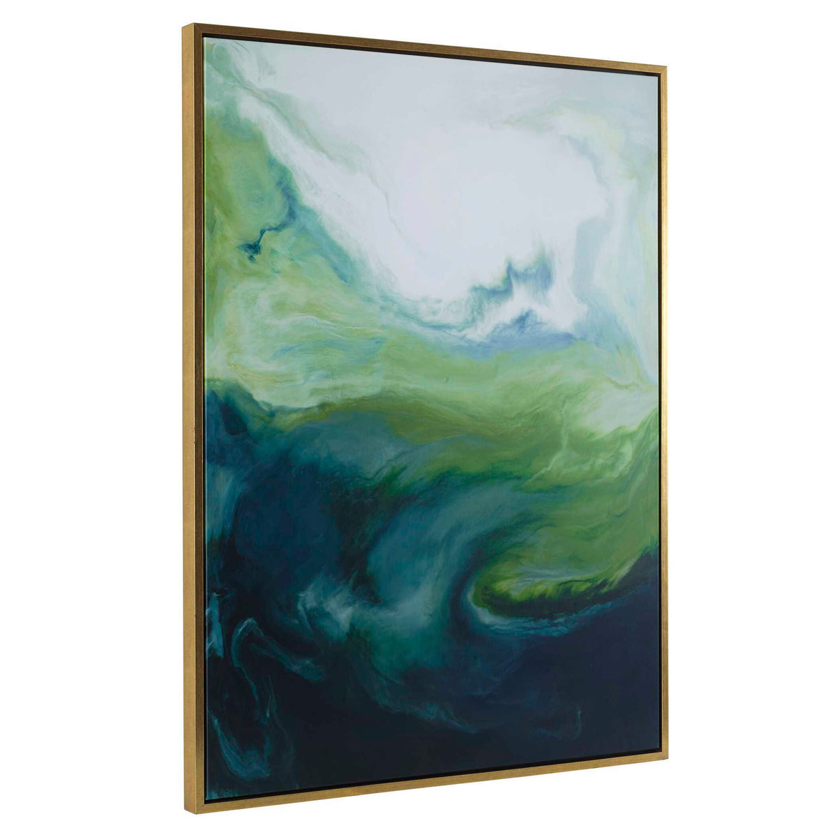 Serene Green Framed Abstract Art by Uttermost - View 4