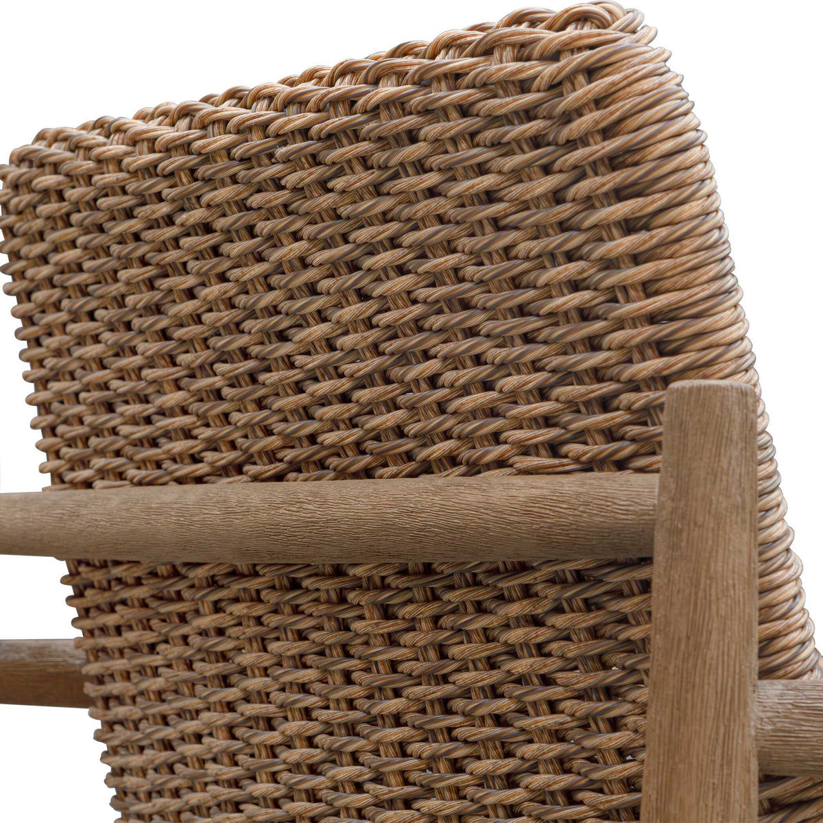 Sumba Golden Flax Outdoor Lounge Chair - Light Brown by Uttermost - View 6