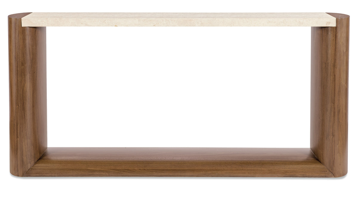 Eleana Marble Top Console Table Medium Wood / Beige - Dark Brown / Beige by Hooker Furniture - View 3