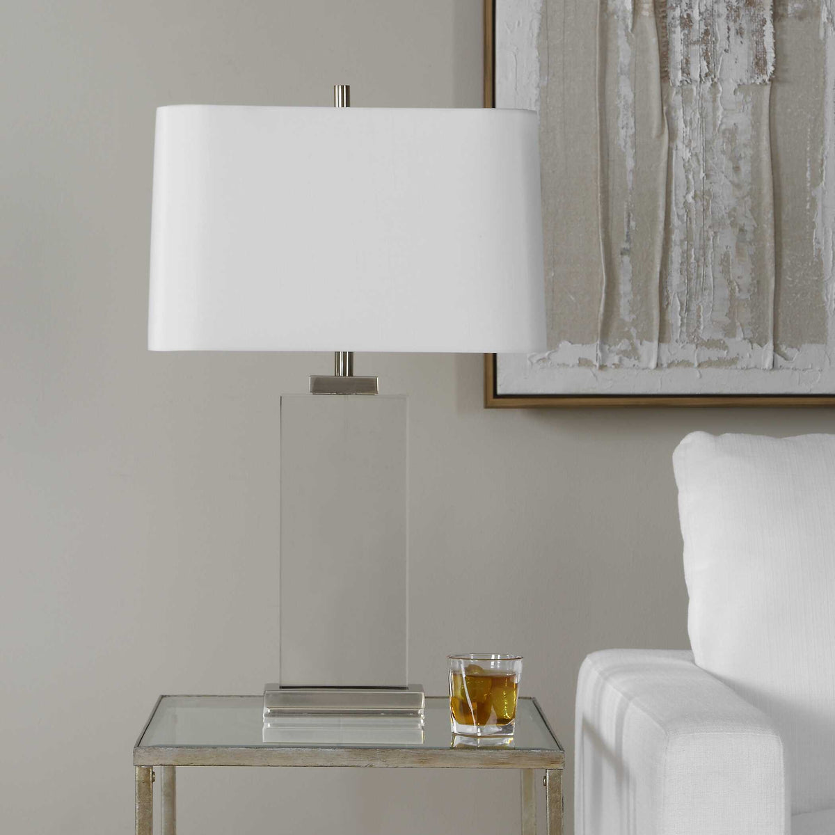 Genevieve Crystal Table Lamp Brass / Gold - Silver by Uttermost - View 5