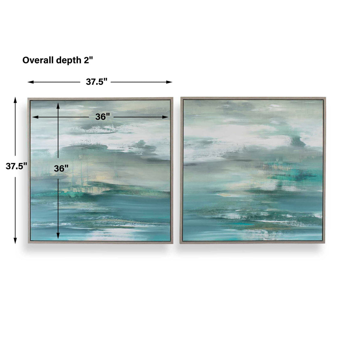 Tranquil State Of Mind Framed Canvases (Set of 2) - Blue by Uttermost - View 8