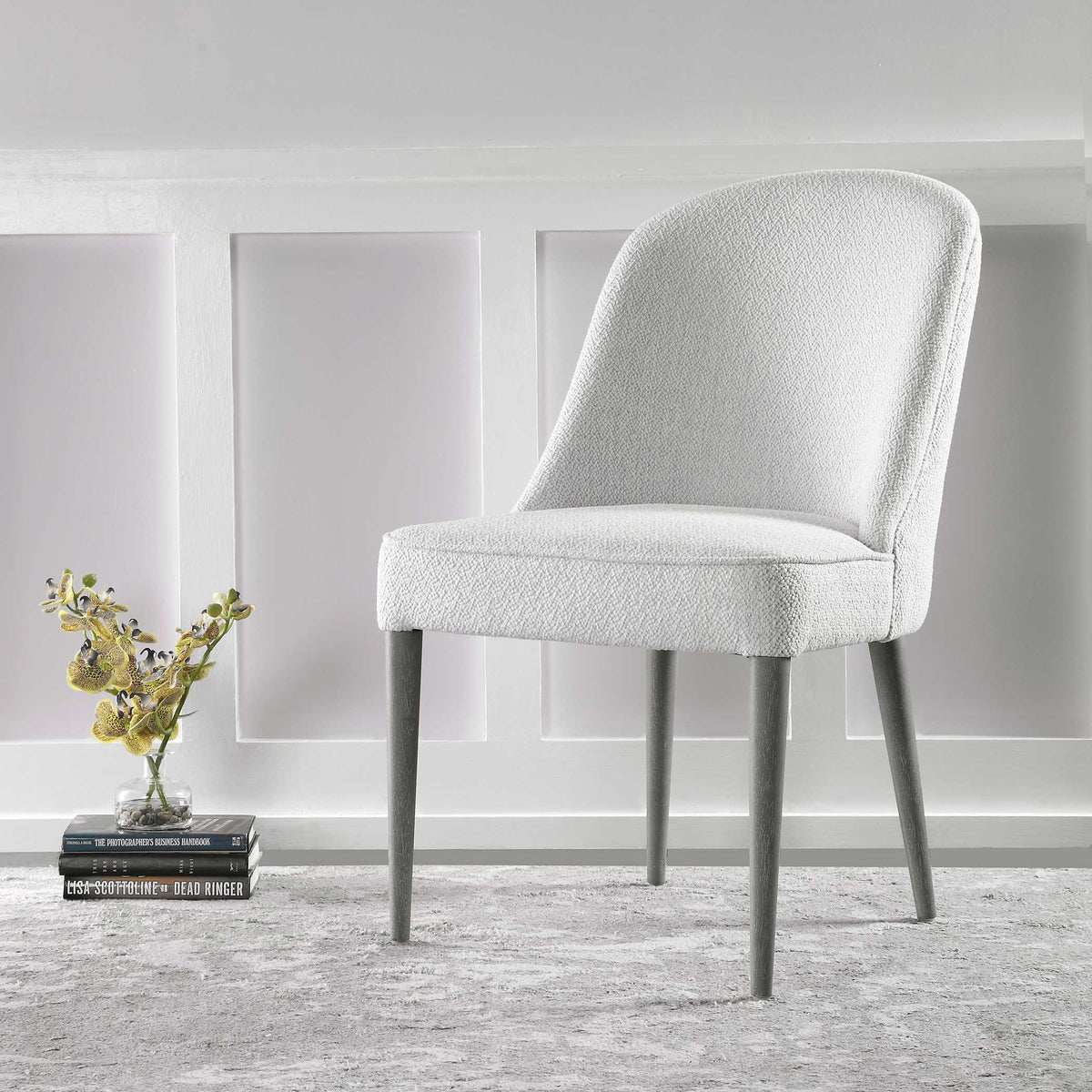 Brie Armless Chair (Set of 2) - White by Uttermost - View 5