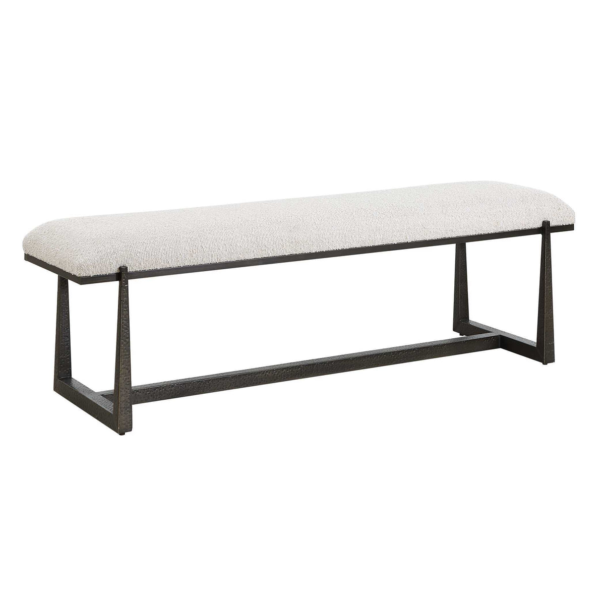 Midas Long Bench - Black / White by Uttermost - View 4