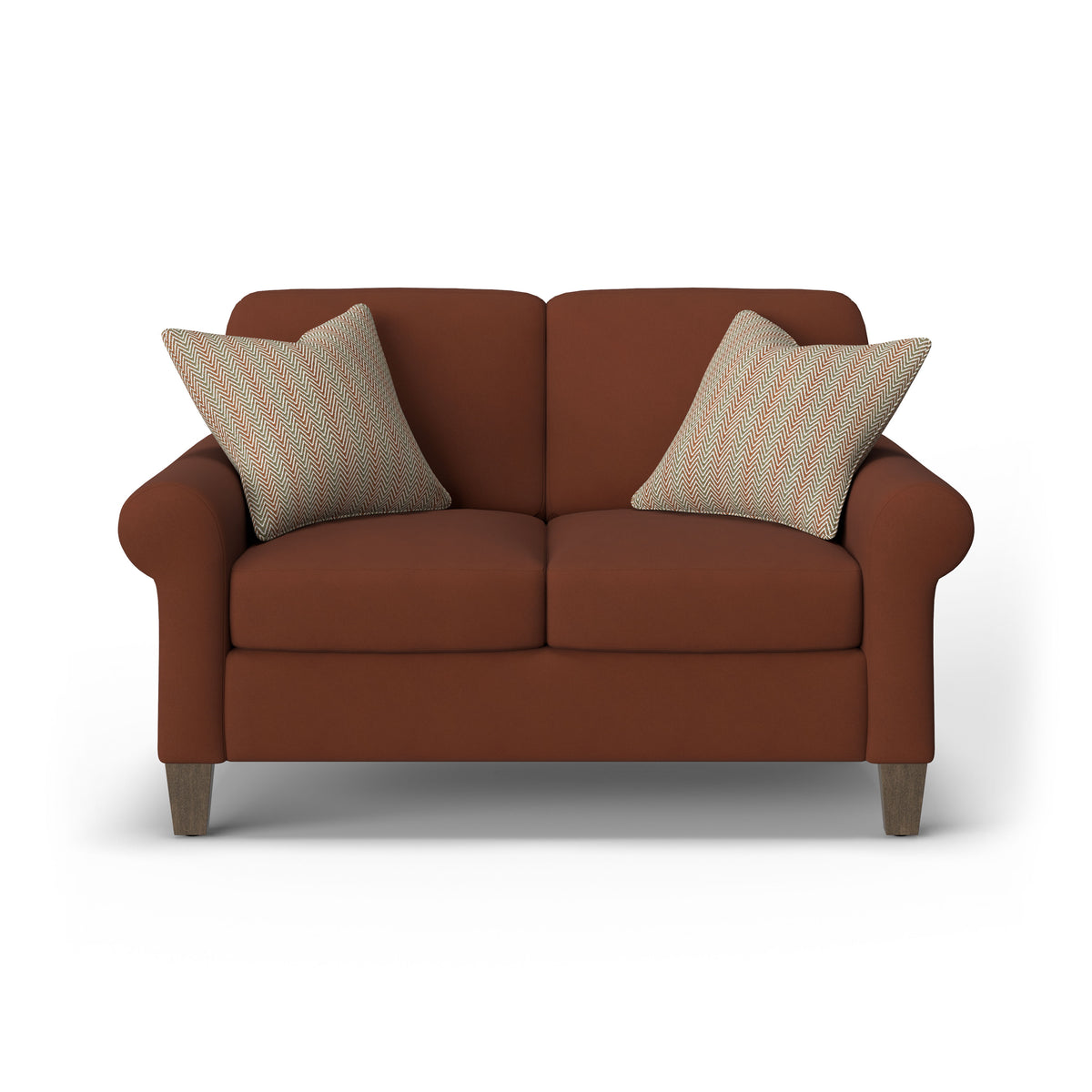 Moxy Fabric Loveseat, Curved Sock Arms | Flexsteel
