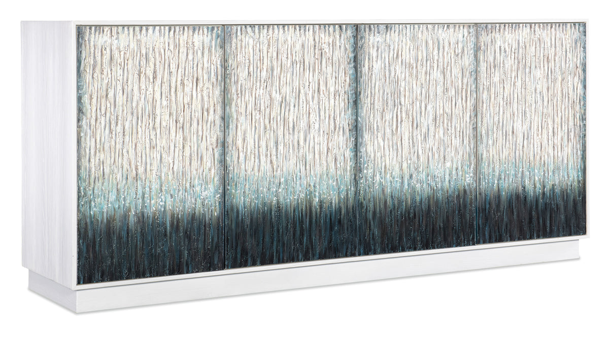 Melange Mediterranean Entertainment Credenza - White / Blue by Hooker Furniture - View 1