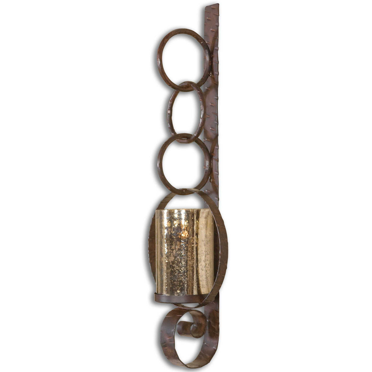 Falconara Metal Wall Sconce - Dark Brown by Uttermost - View 1