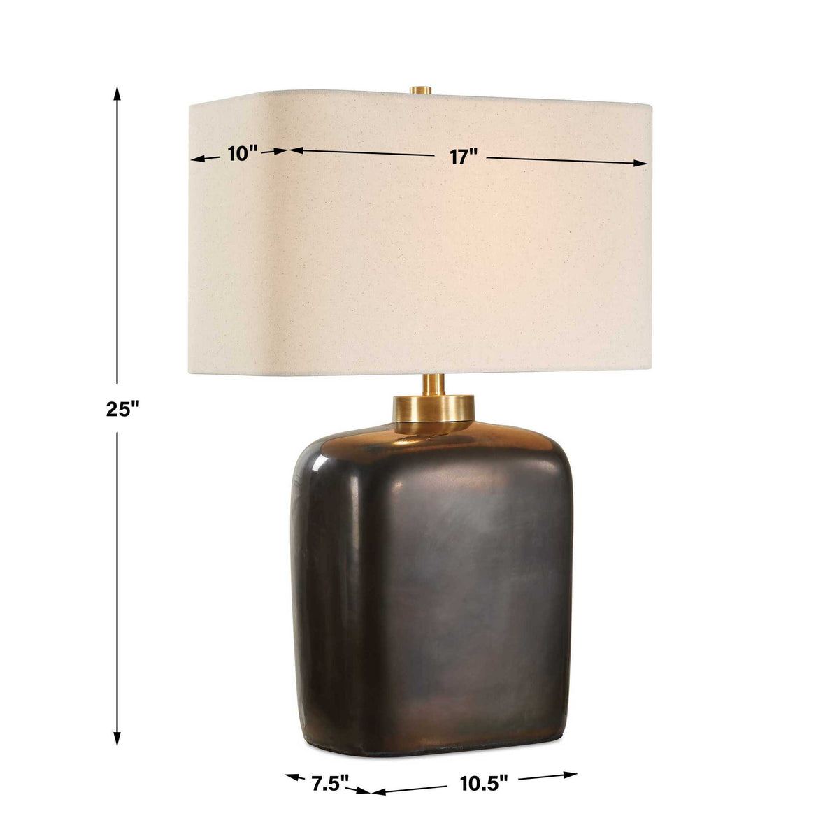 Quentin Table Lamp Dark Bronze - Bronze / White by Uttermost - View 10