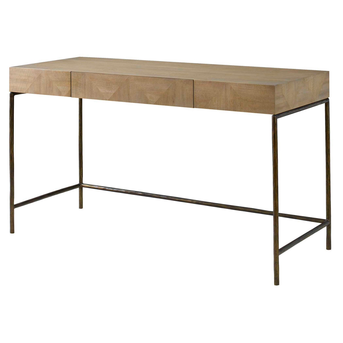 Aristotle Natural Wood Modern Desk - Light Brown by Uttermost - View 5