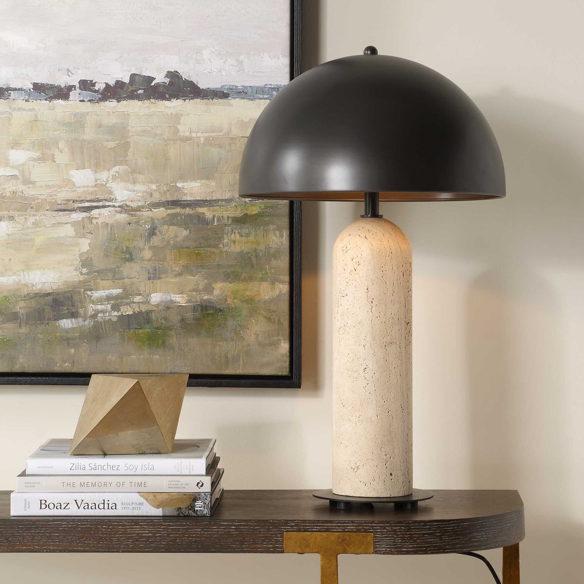 Tanaka Indoor-Outdoor Table Lamp - Black / Beige by Uttermost - View 2