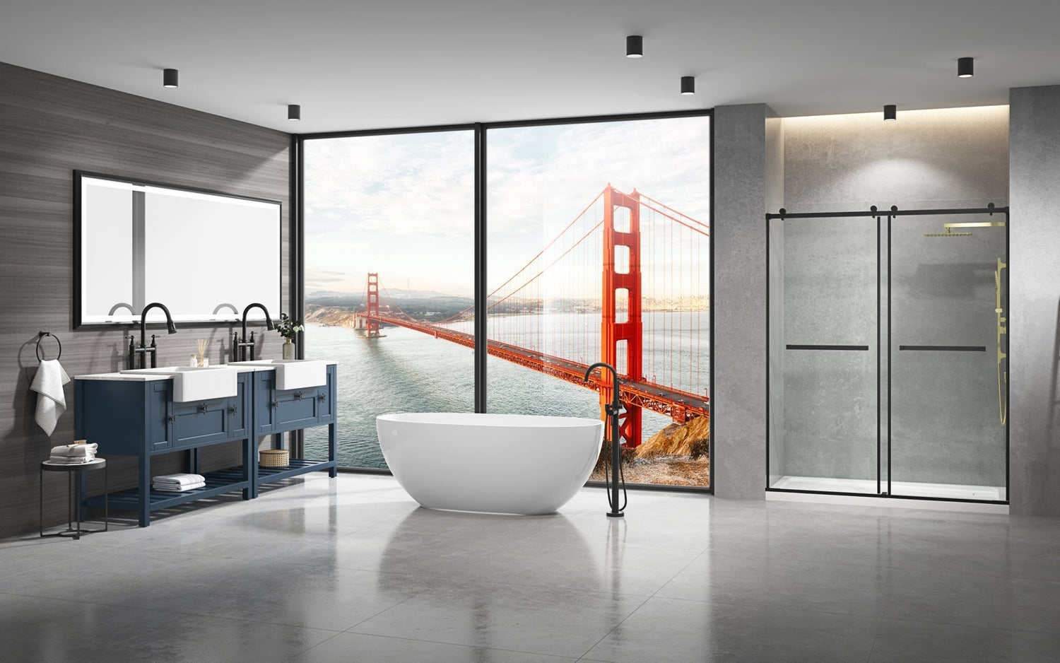 88 in. W x 38 in. H Super Bright Led Bathroom Mirror with Lights, Metal Frame Mirror Wall Mounted Lighted Vanity Mirrors for Wall, Anti Fog Dimmable Led Mirror for Makeup, Horizontal/Verti | Home Elegance USA