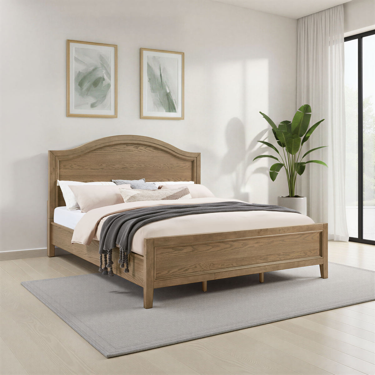 Arlington King Panel Bed - Dark Brown | Flexsteel