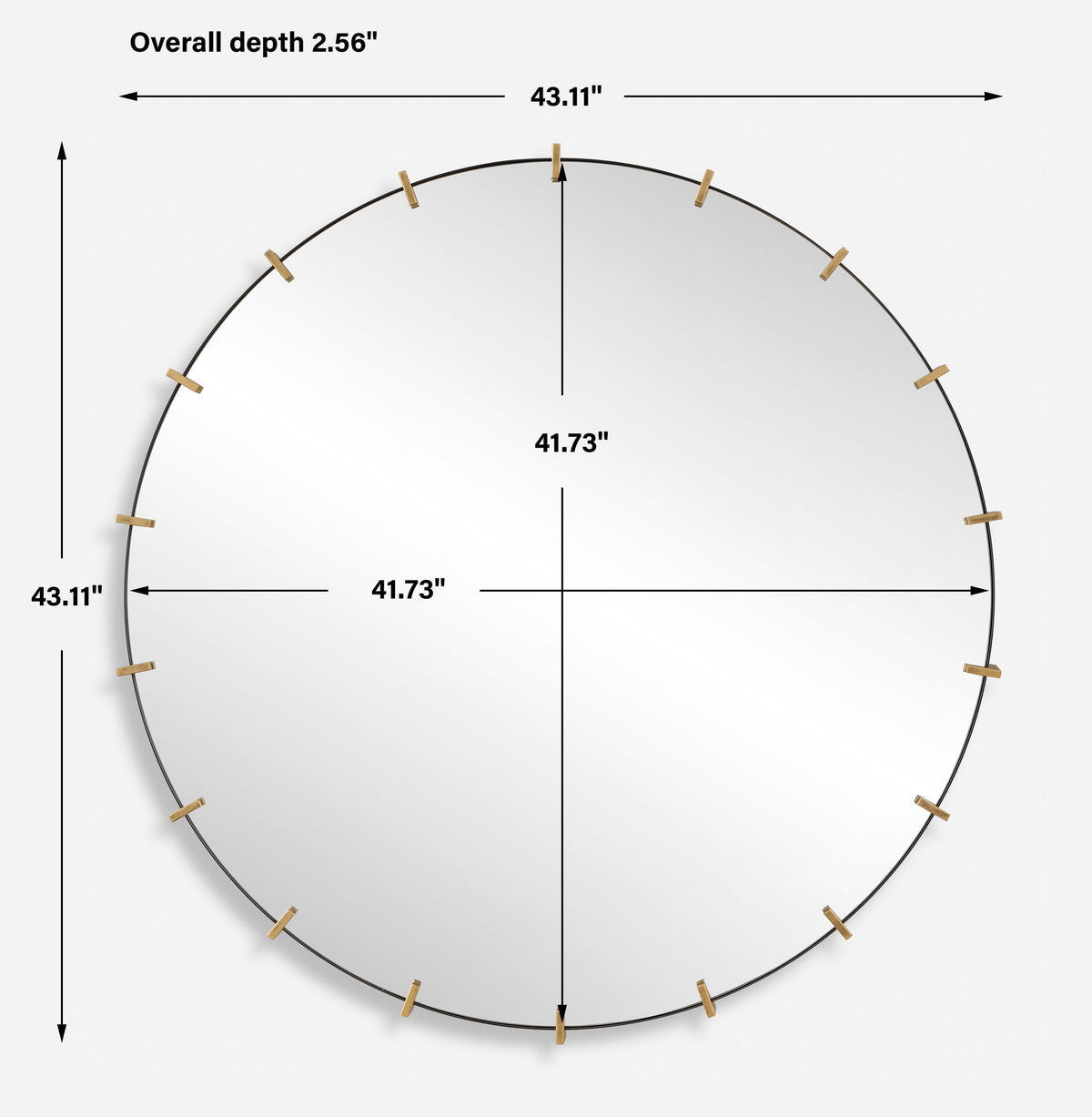 Pali Industrial Round Mirror - Gold by Uttermost - View 7