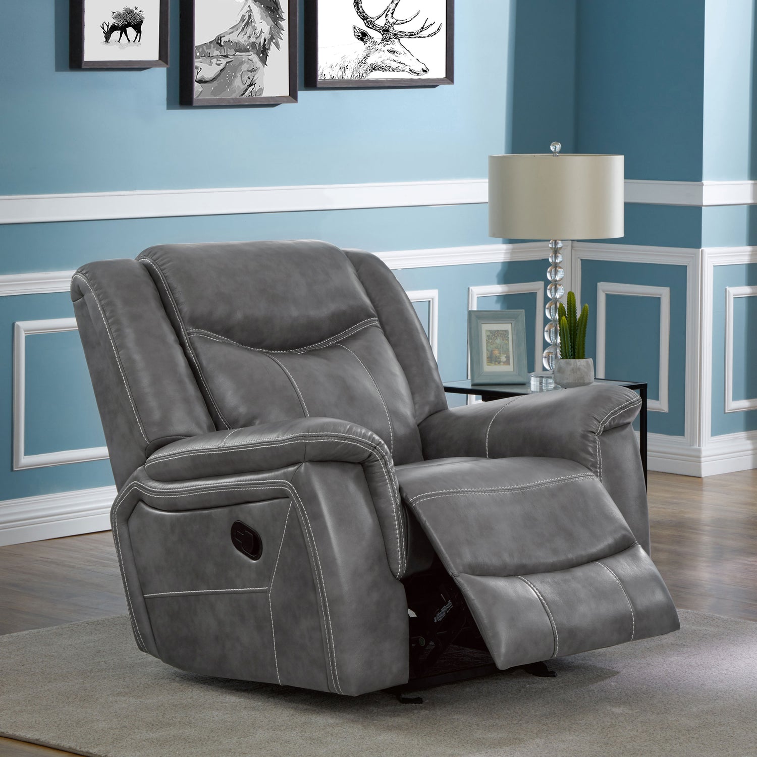 Glider Recliner - Conrad Upholstered Motion Glider Recliner Grey