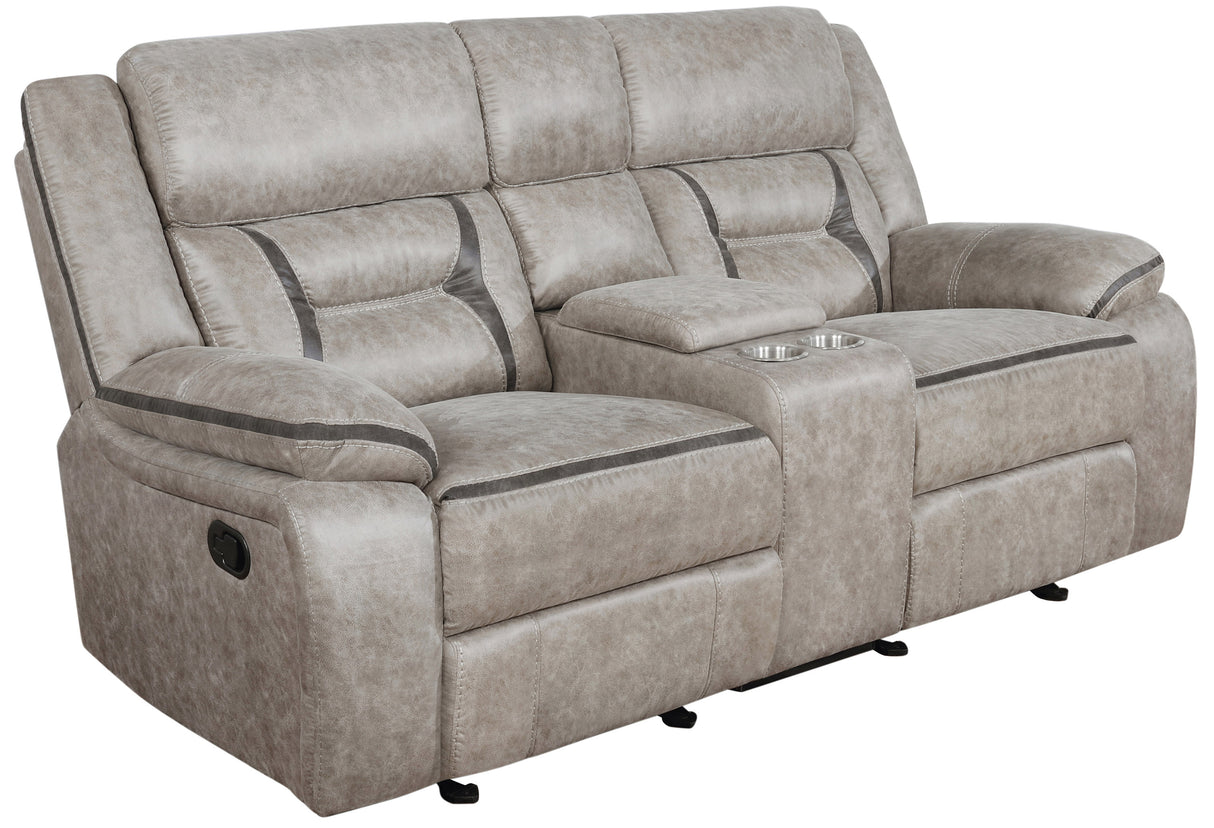Glider Loveseat - Greer Upholstered Tufted Back Glider Loveseat