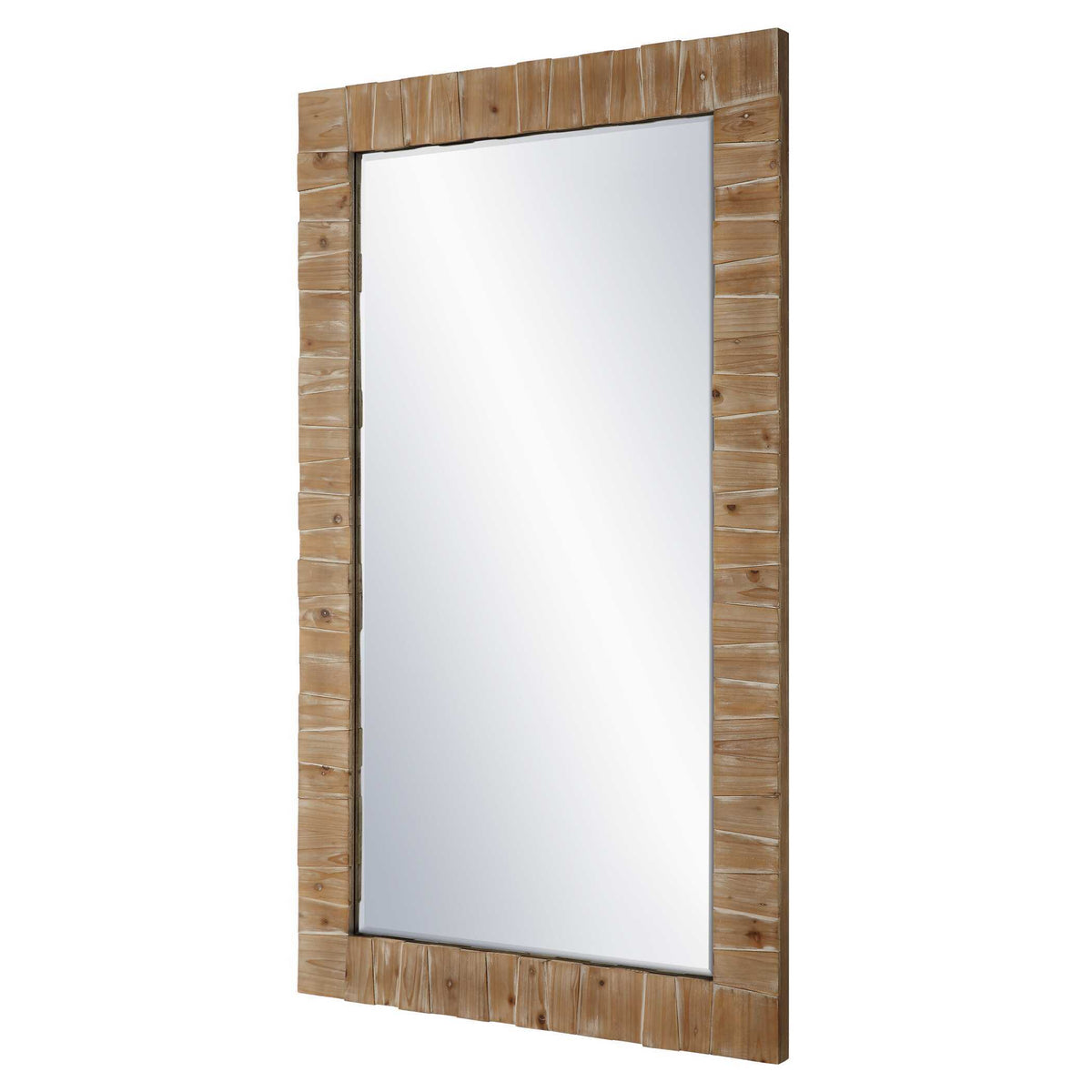 Ayanna Wood Mirror Gray Washed - Dark Brown by Uttermost - View 3