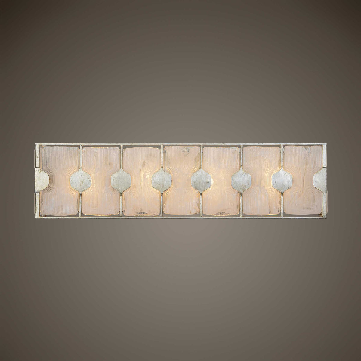 Rene 4 Light Swirl Glass Vanity - Silver / Gold by Uttermost - View 2