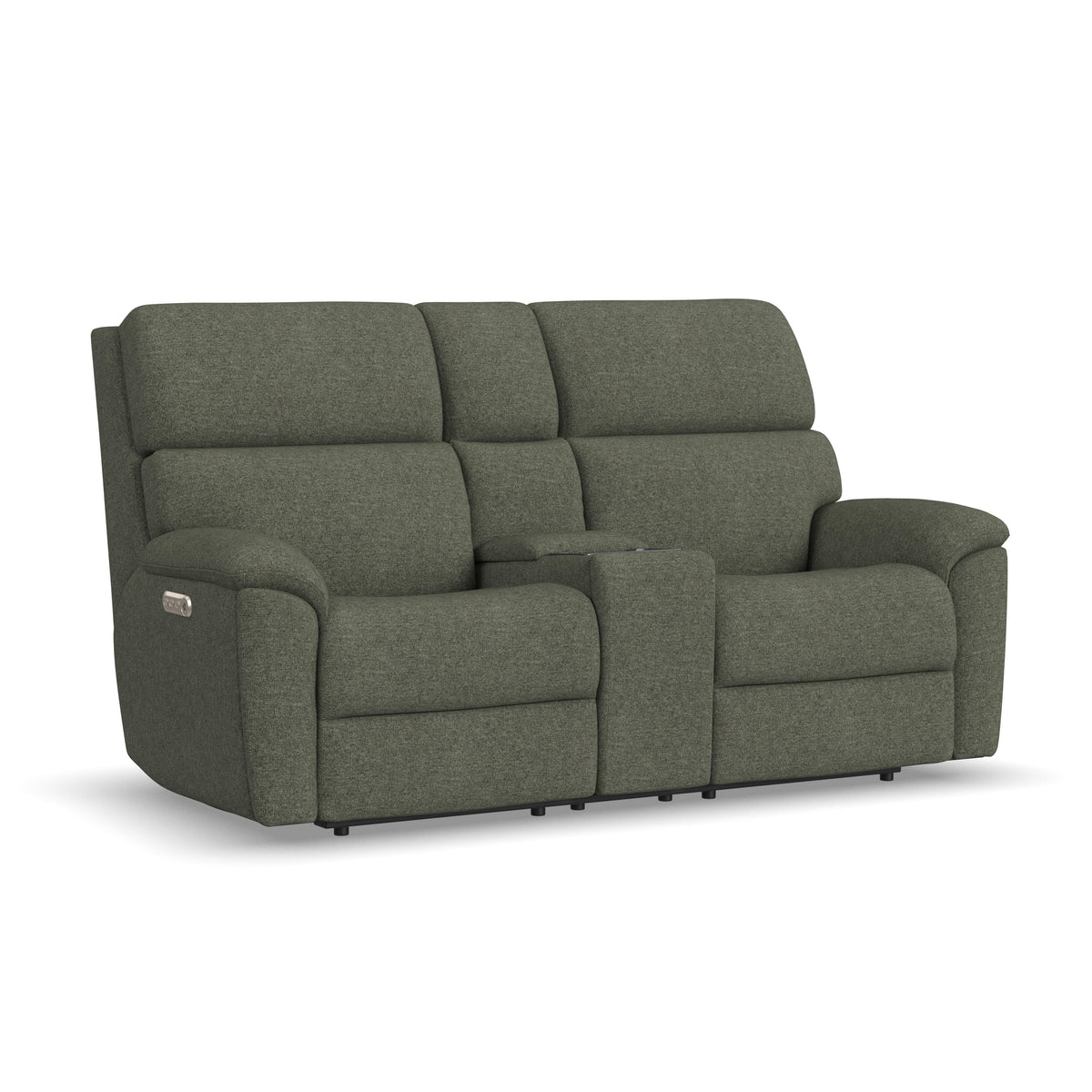 Porter Transitional Power Reclining Loveseat With Console & Power Headrests & Lumbar | Flexsteel