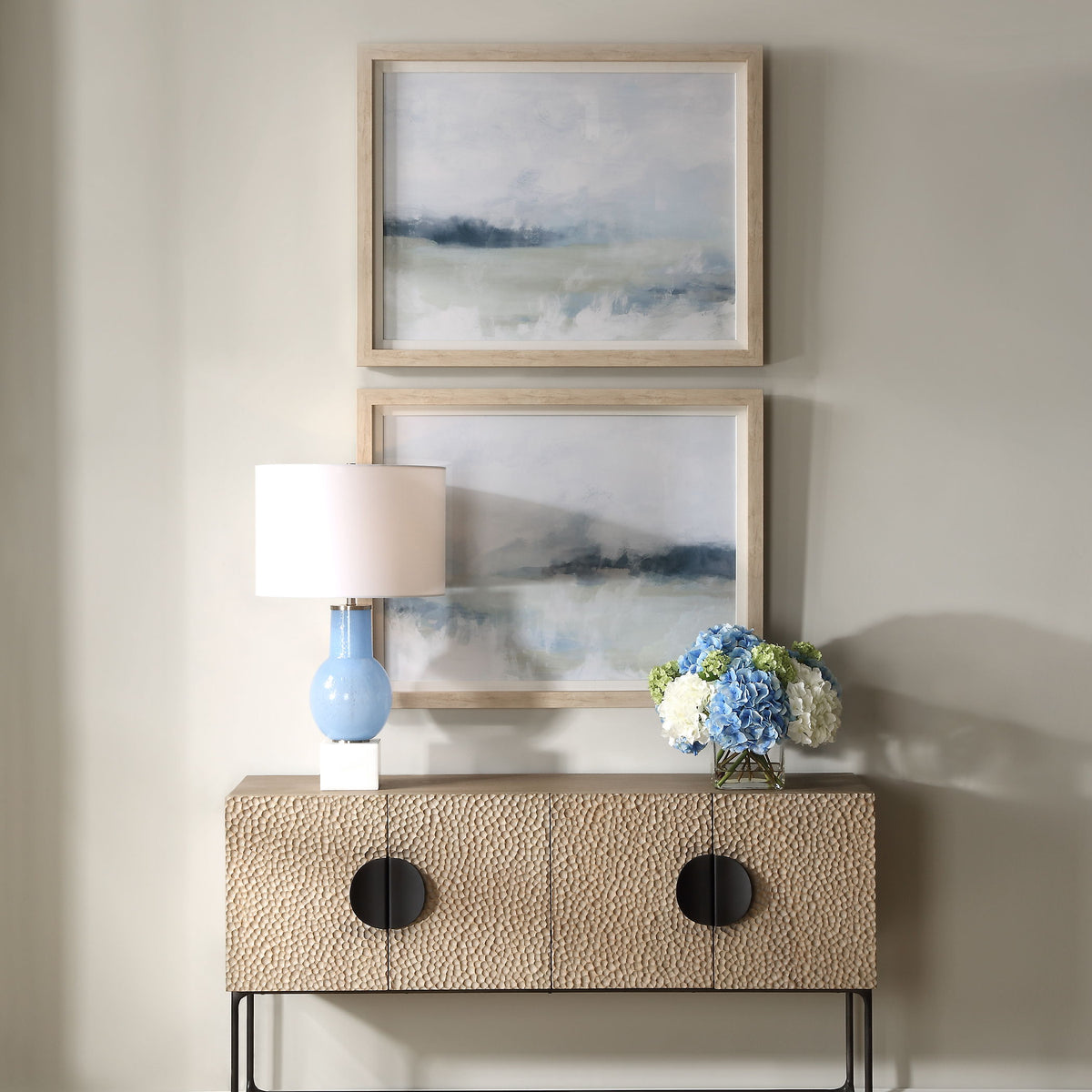 Breezy Vista Vista Framed Prints (Set of 2) - Light Blue by Uttermost - View 2
