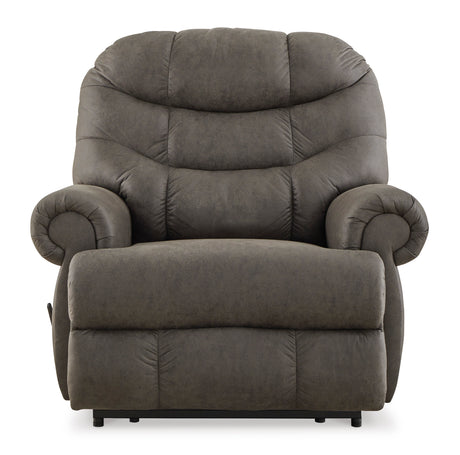 Recliner Camera Time - Gunmetal Leather | Ashley - Home Elegance USA