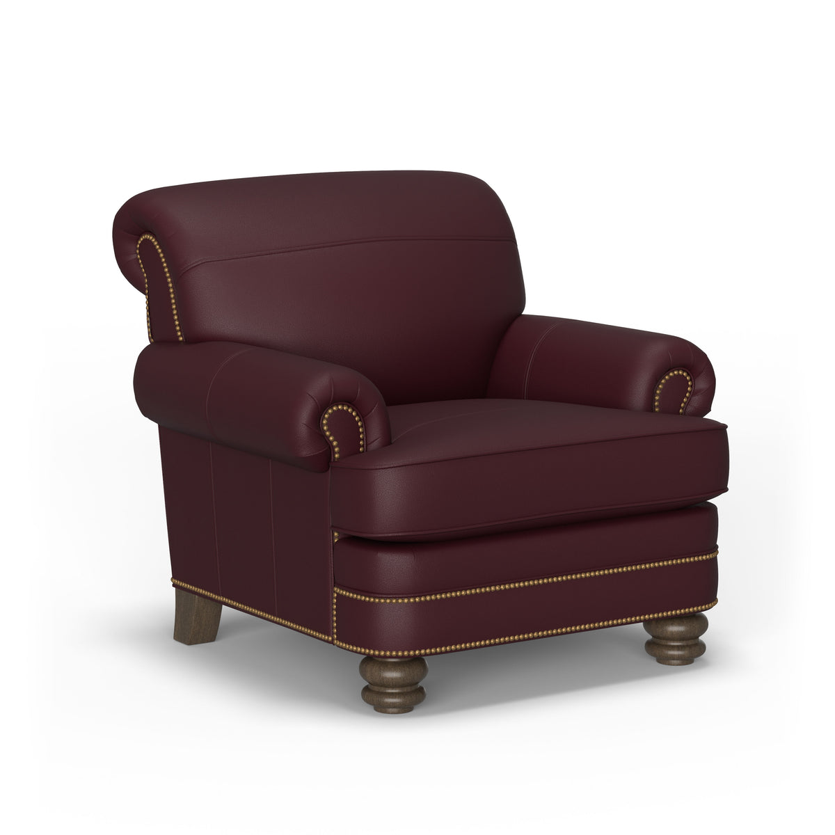Bay Bridge Leather Chair With Nailhead Trim | Flexsteel