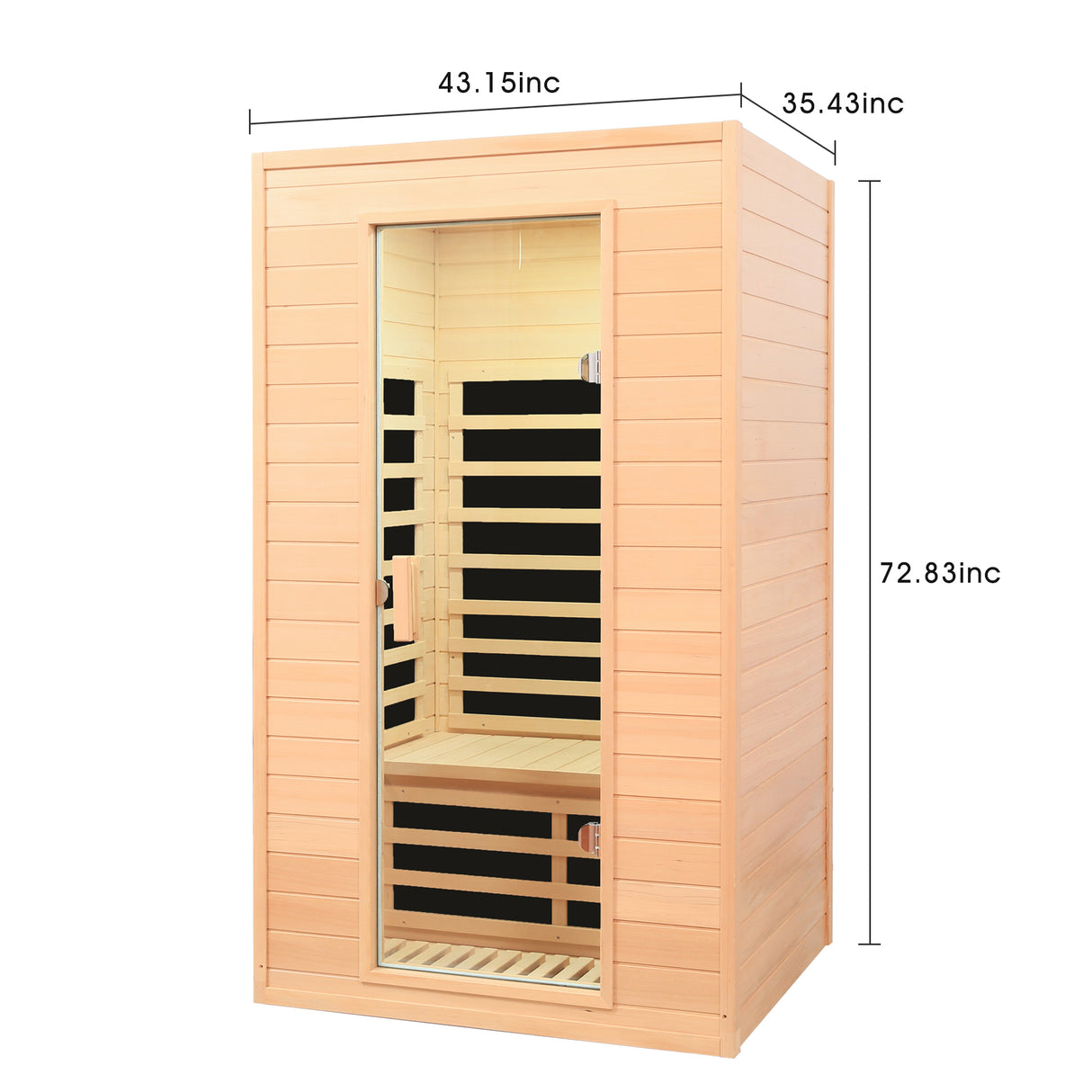 Hemlock Two-Person Far Infrared Roof Embedded Sauna with Bluetooth & LED Lighting - sold by Home Elegance USA