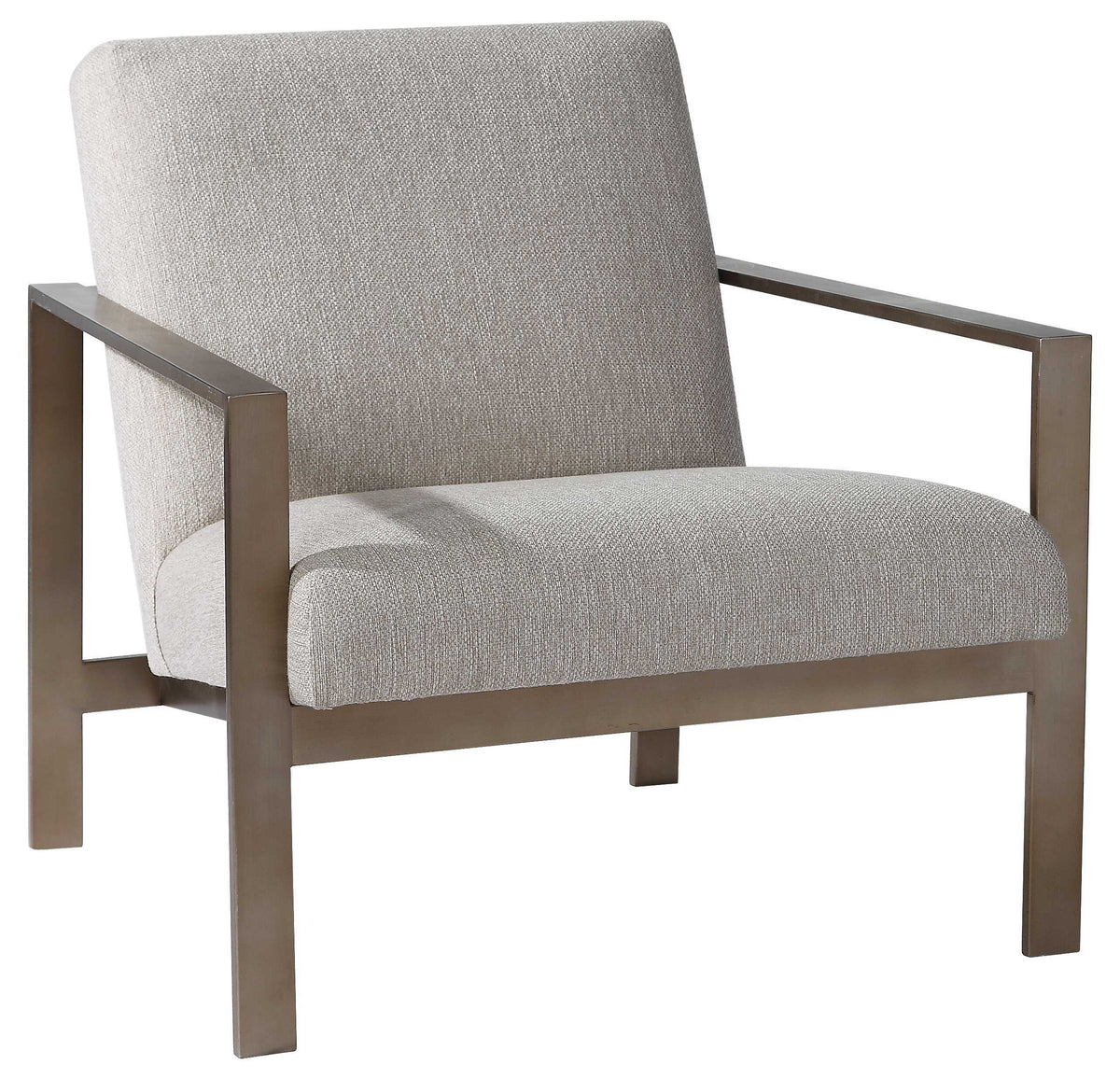 Wills Contemporary Accent Chair - Beige / Dark Brown by Uttermost - View 3