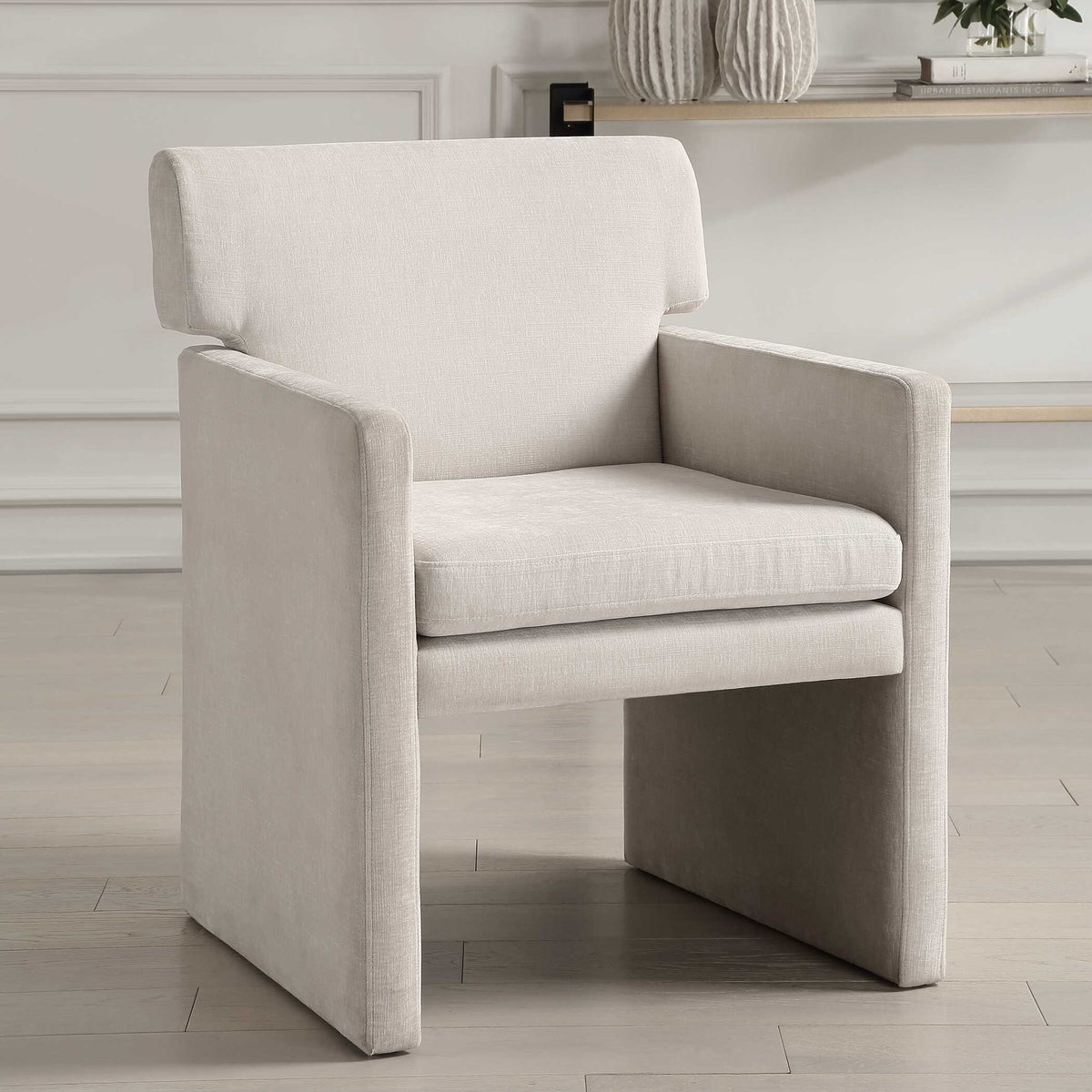 Colette Dining Chair Ivory - Beige by Uttermost - View 3