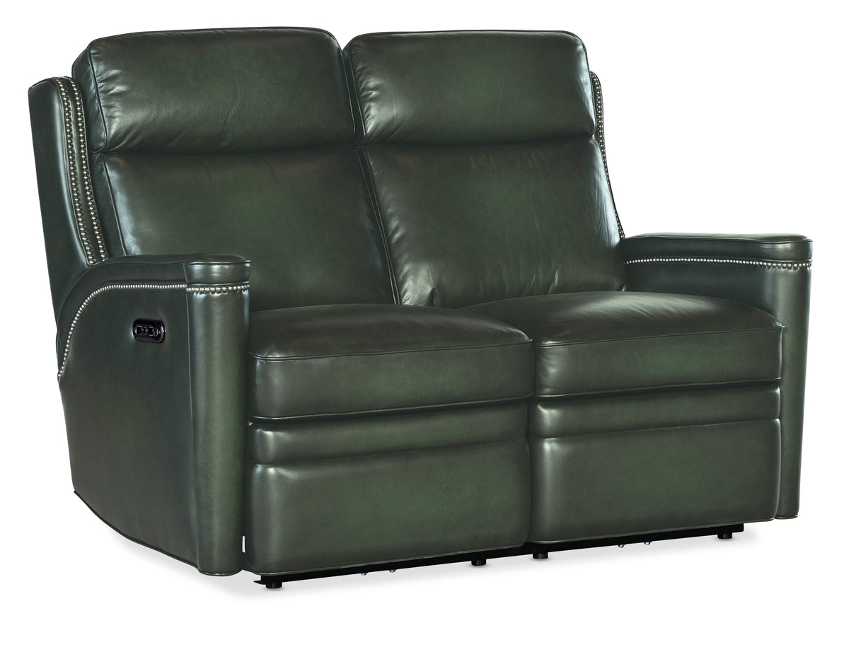 Hamilton Power Loveseat With Power Headrest - Dark Green by Hooker Furniture - View 1