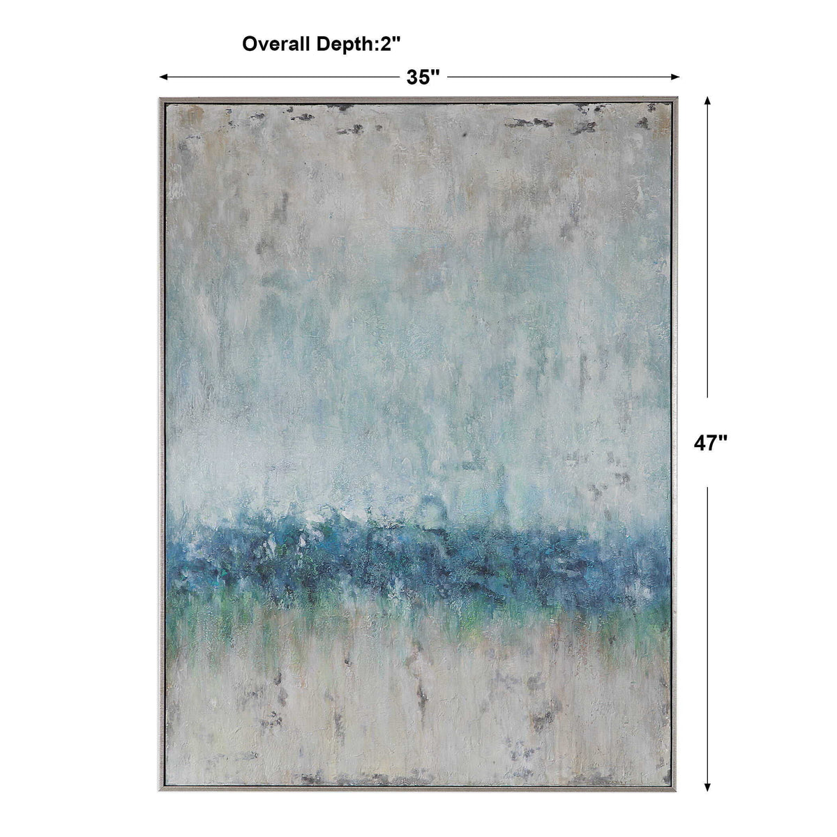 Tidal Wave Abstract Art - Blue / Light Brown by Uttermost - View 6