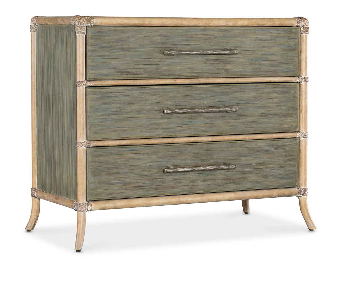 Retreat Pole Rattan Chest - Green / Beige by Hooker Furniture - View 1