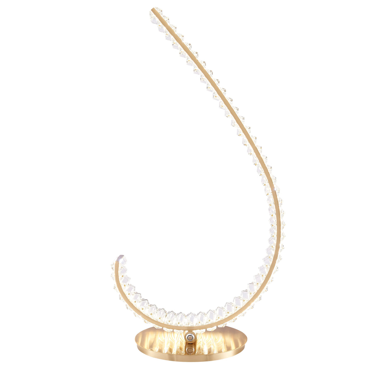 Lámpara de mesa Grace Crystal de 16 W // Táctil y regulable (L Gold) | Finesse