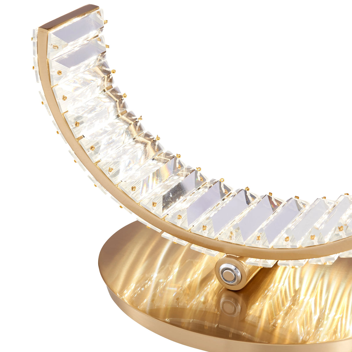 Lámpara de mesa Grace Crystal de 16 W // Táctil y regulable (L Gold) | Finesse