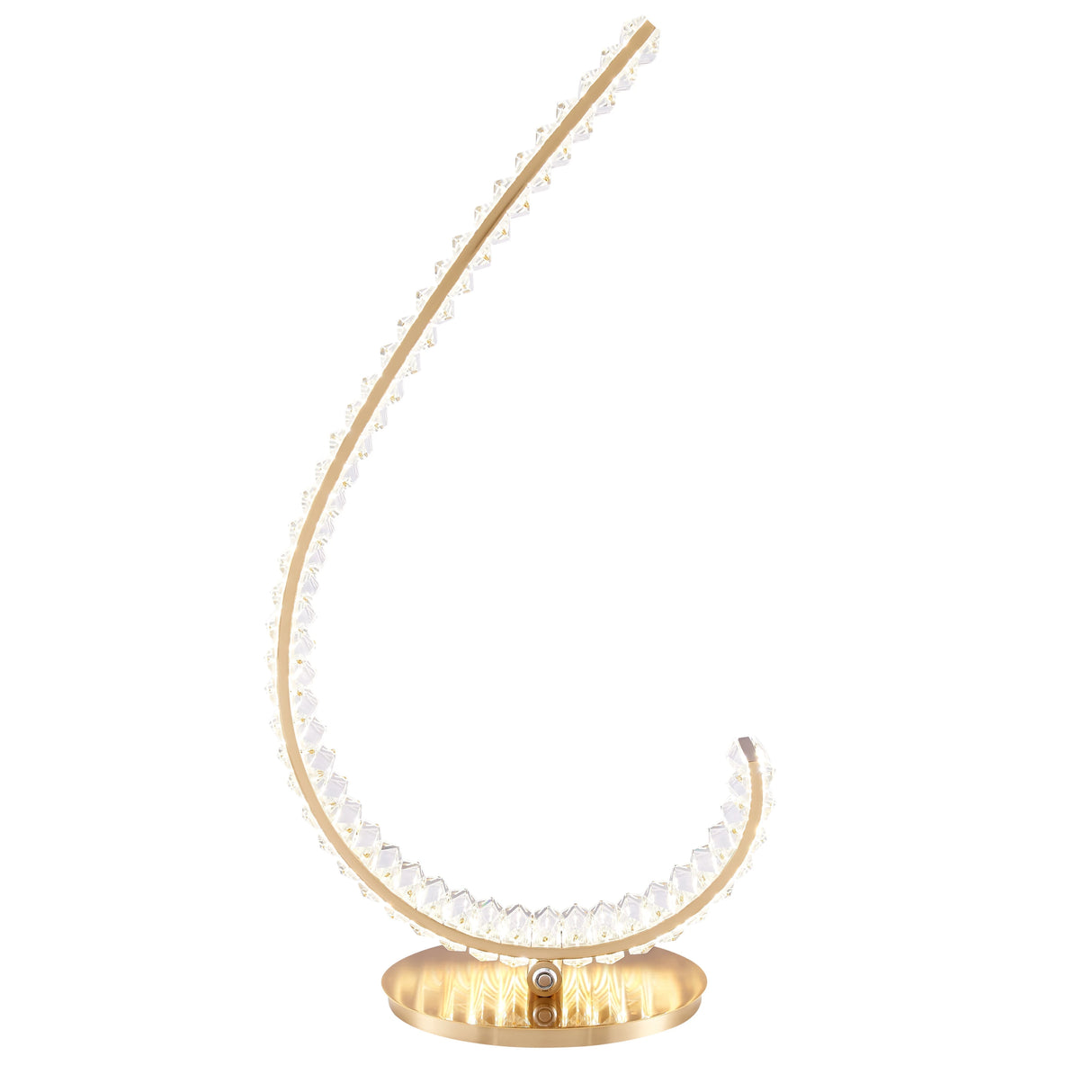 Lámpara de mesa Grace Crystal de 16 W // Táctil y regulable (R Gold) | Finesse