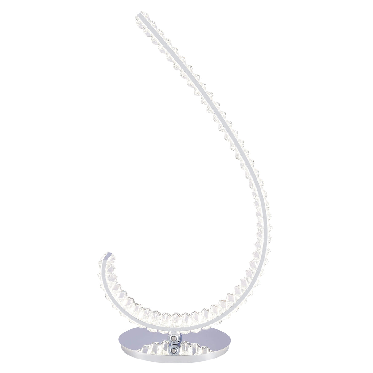 Lámpara de mesa Grace Crystal de 16 W // Táctil y regulable (cromada) | Finesse