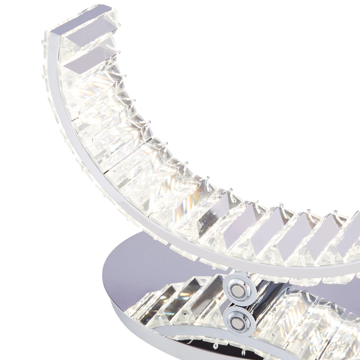 Lámpara de mesa Grace Crystal de 16 W // Táctil y regulable (cromada) | Finesse