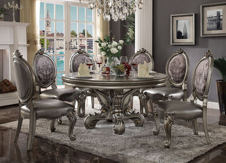 Acme - Versailles Dining Table 66840 Antique Platinum Finish