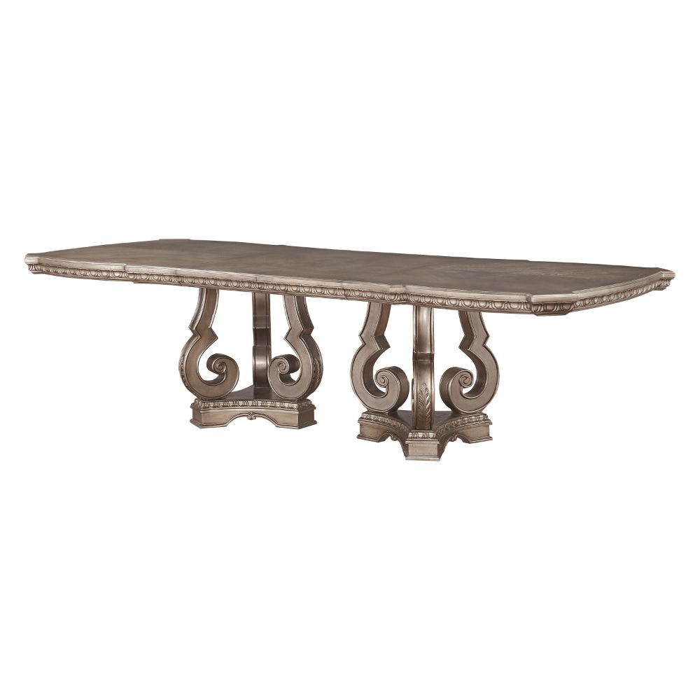 Acme - Northville Dining Table 66920 Antique Silver Finish